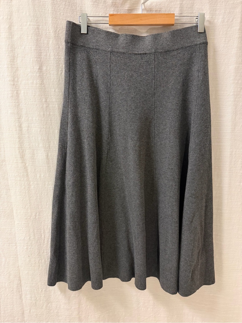 Charter Club Women's Gray Thick Knit A-Line Skirt